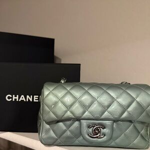 Authentic Chanel Mini Rectangle Flap Bag with Chanel Box & Dust Bag 💕